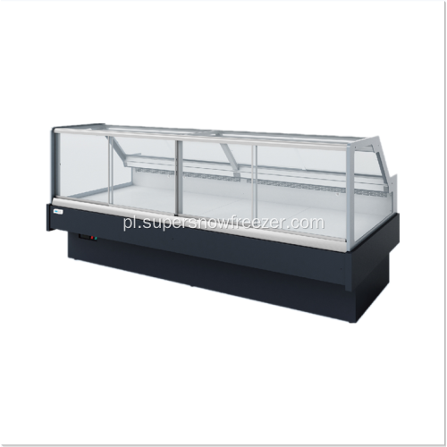 Square Front Sliding Deli Display Chiller do supermarketu